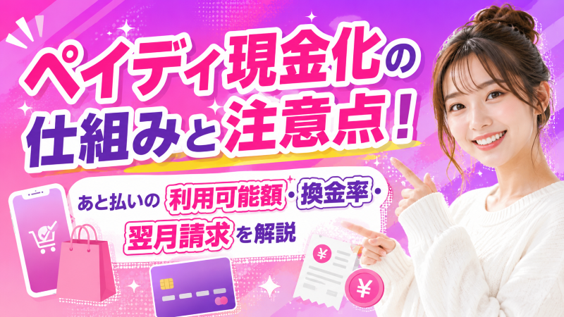 ペイディ現金化の仕組みと注意点!あと払いの利用可能額・換金率・翌月請求を解説