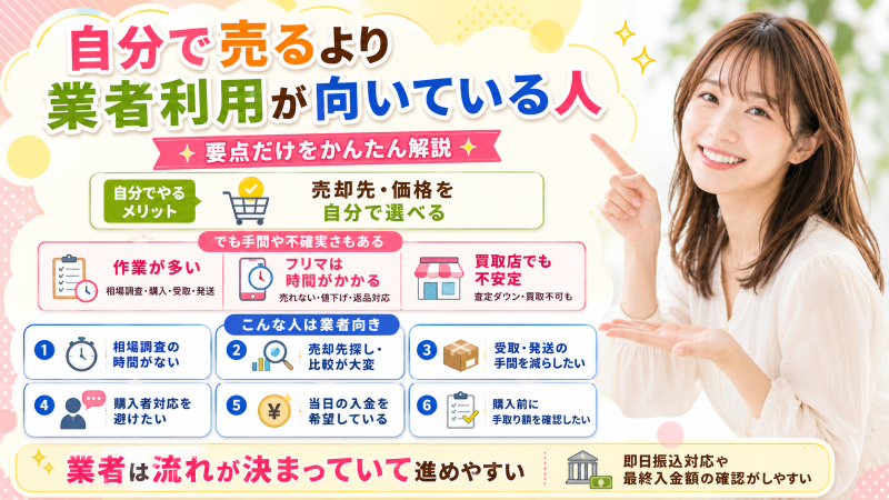 クレジットカード現金化で自分で売るより業者利用が向いている人