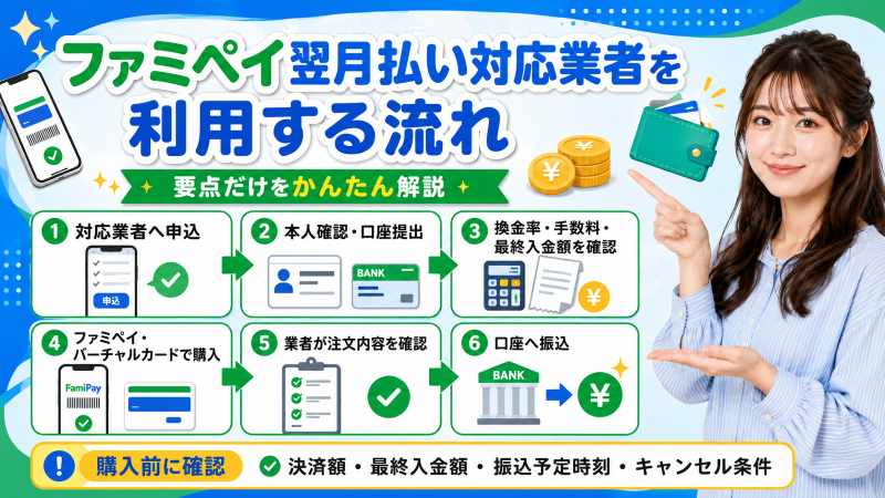 ファミペイ現金化対応業者を利用する流れ