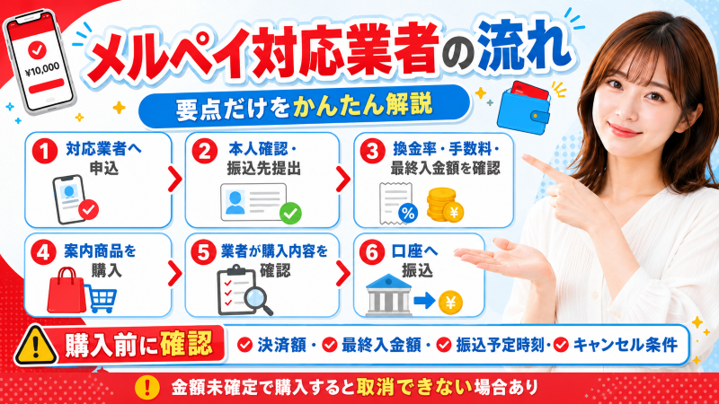 メルペイ現金化業者に依頼する流れ