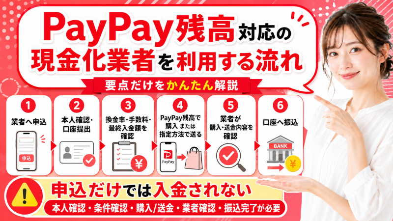 PayPay残高現金化業者を利用する流れ